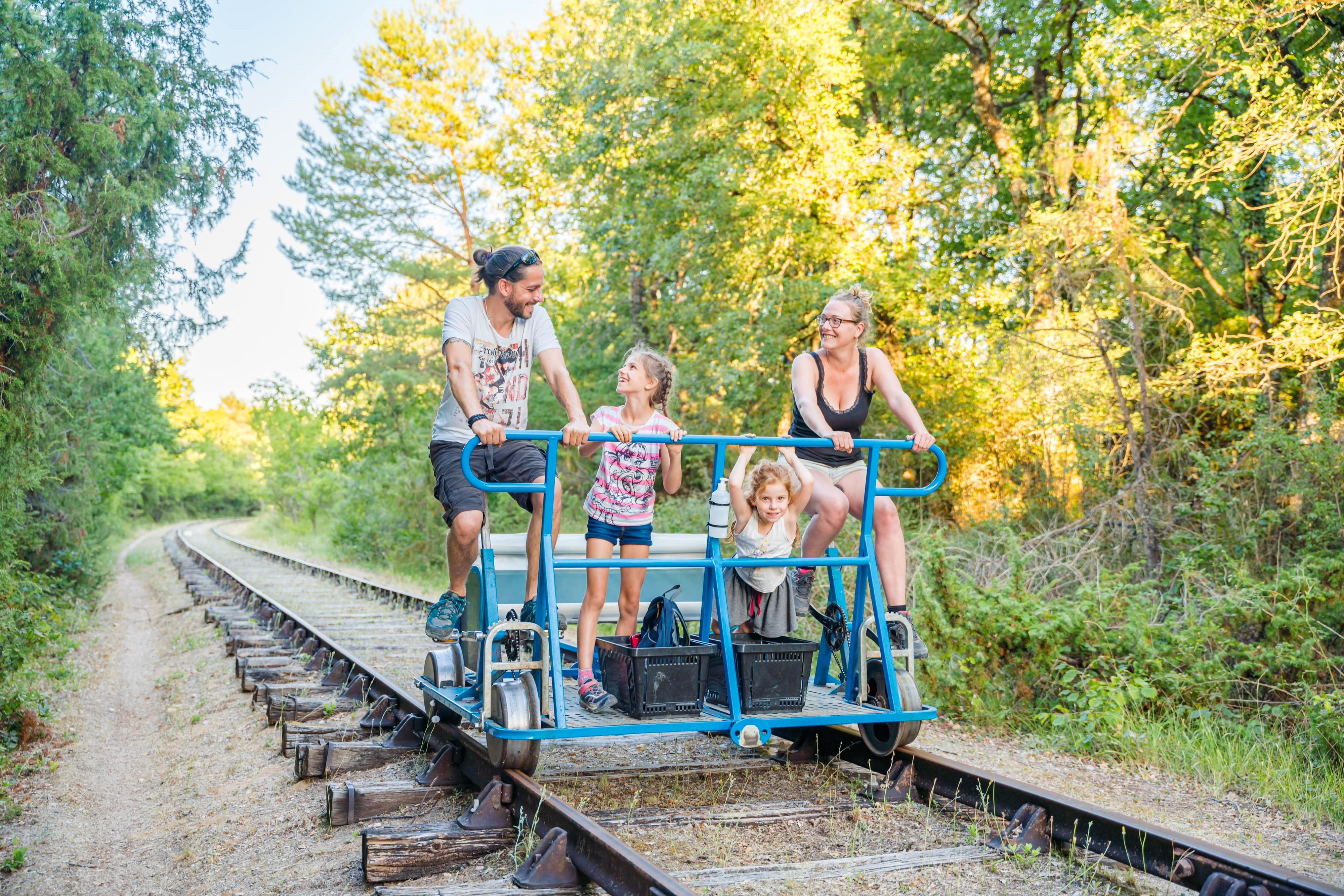 Velorail cycling in the holidays in Chauvigny Francecomfort